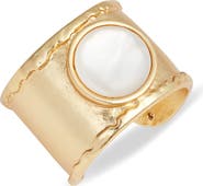 Karine Sultan Hand Edge Cabochon Ring