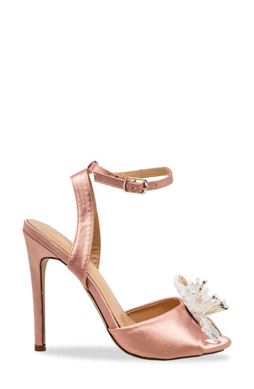 Chase & Chloe Chase And Chloe Lotus Crystal Cluster Ankle Strap Sandal
