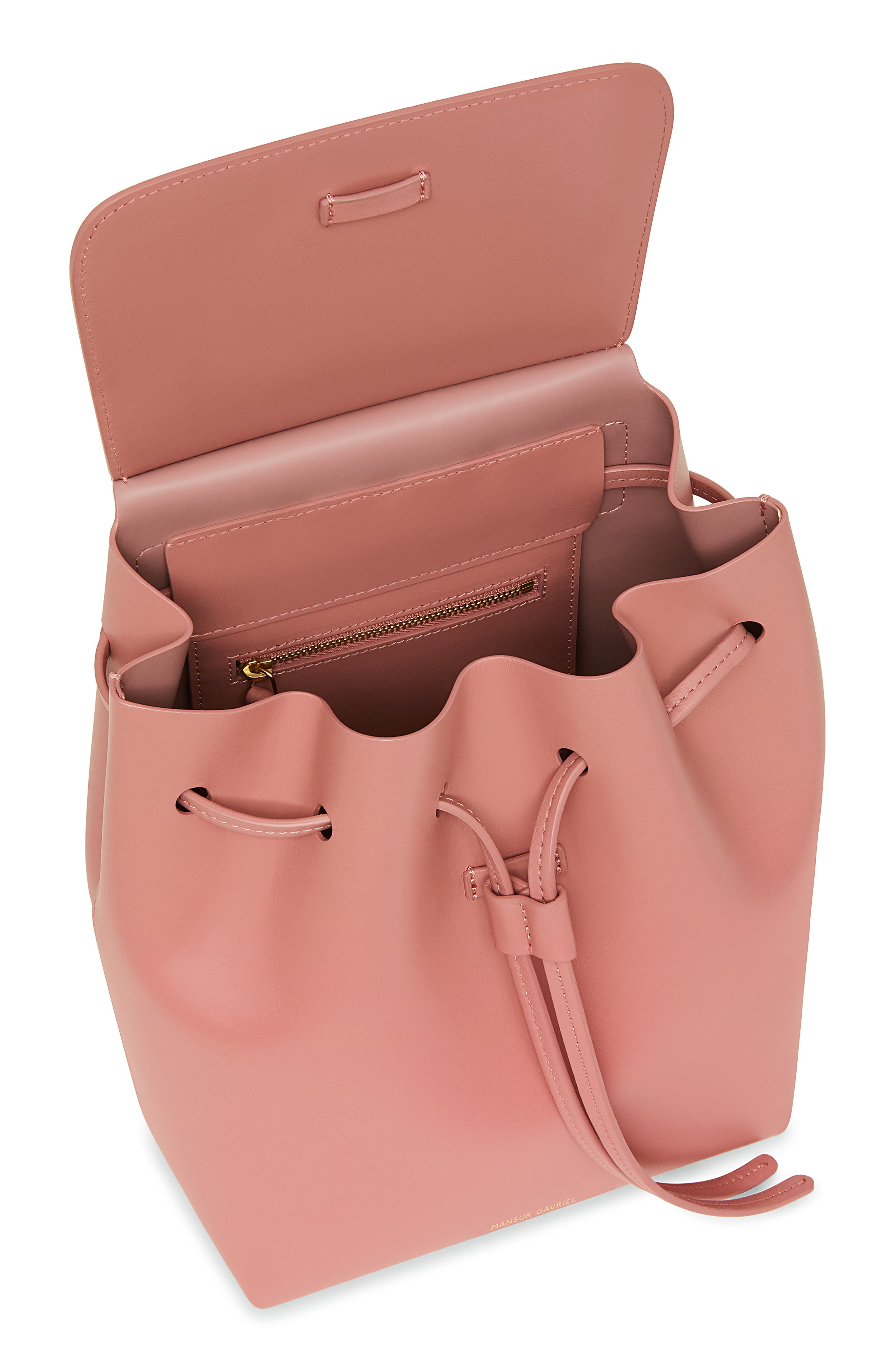 Mansur Gavriel Mini Leather Backpack, Alternate, color, 