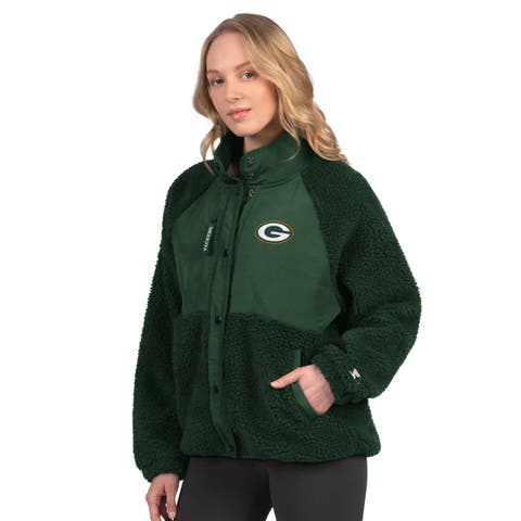 Women's Starter Green Green Bay Packers On the Ball Sherpa Jacket