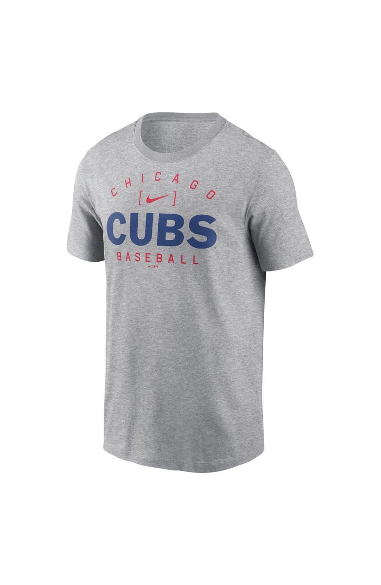 Nike Men's Nike Heather Gray Chicago Cubs Home Team Athletic Arch T-Shirt, Alternate, color, 