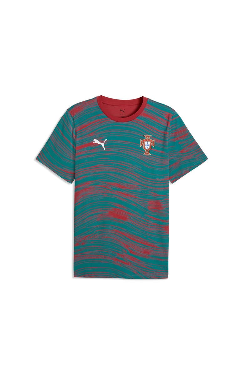 PUMA Men's Puma Red/Green Portugal National Team AOP FtblCulture T-Shirt, Alternate, color, Red