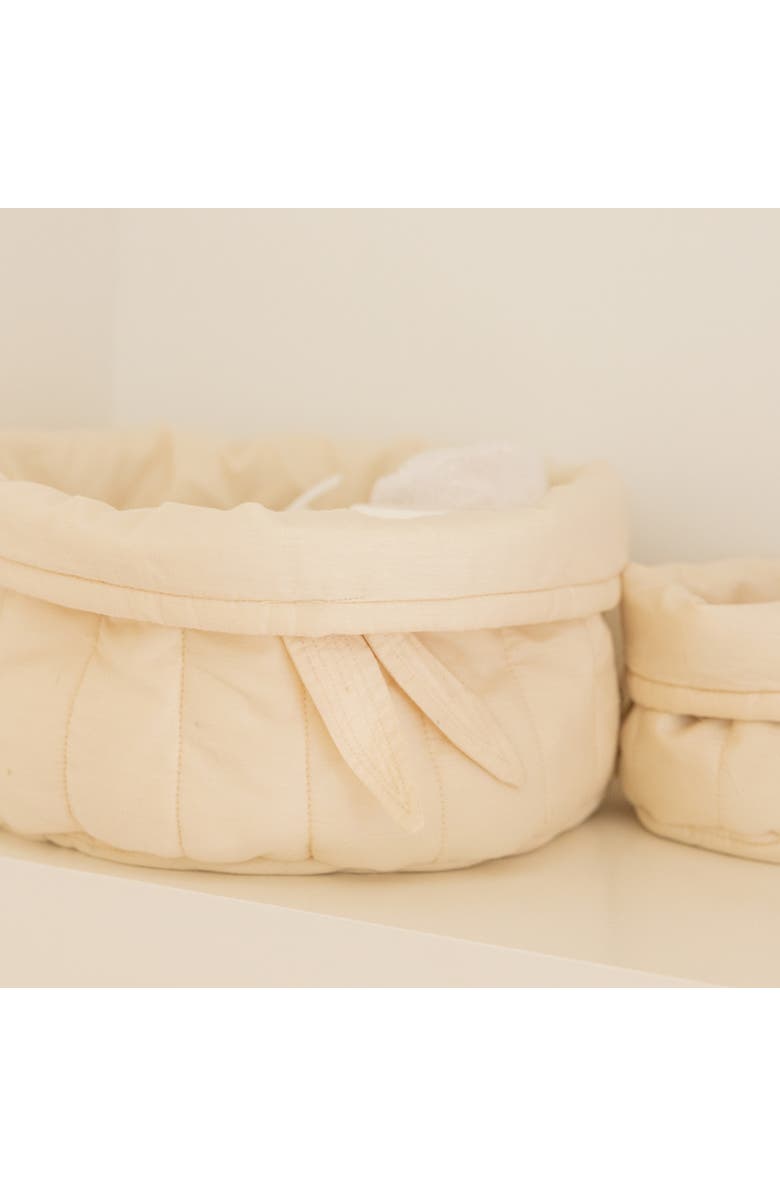 Lorena Canals Set of two quilted baskets, Alternate, color, Natural