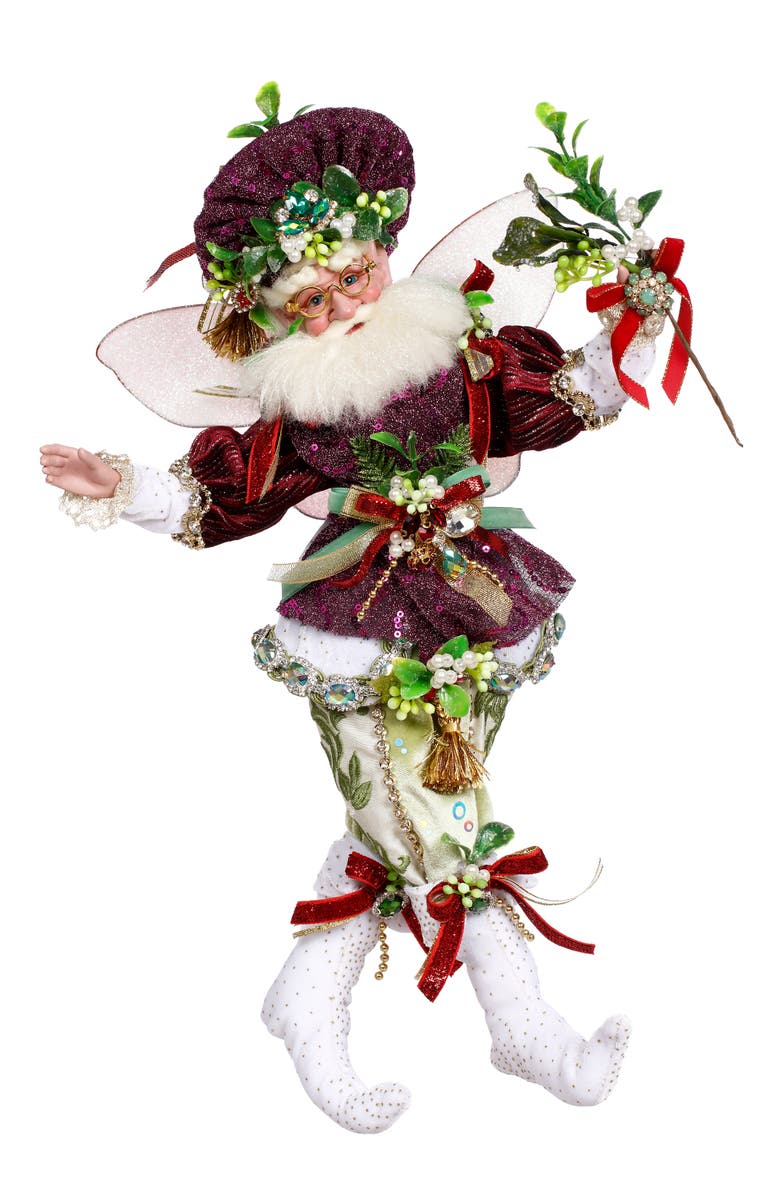 Mark Roberts Mistletoe Memories Fairy, Medium, Main, color, Plum