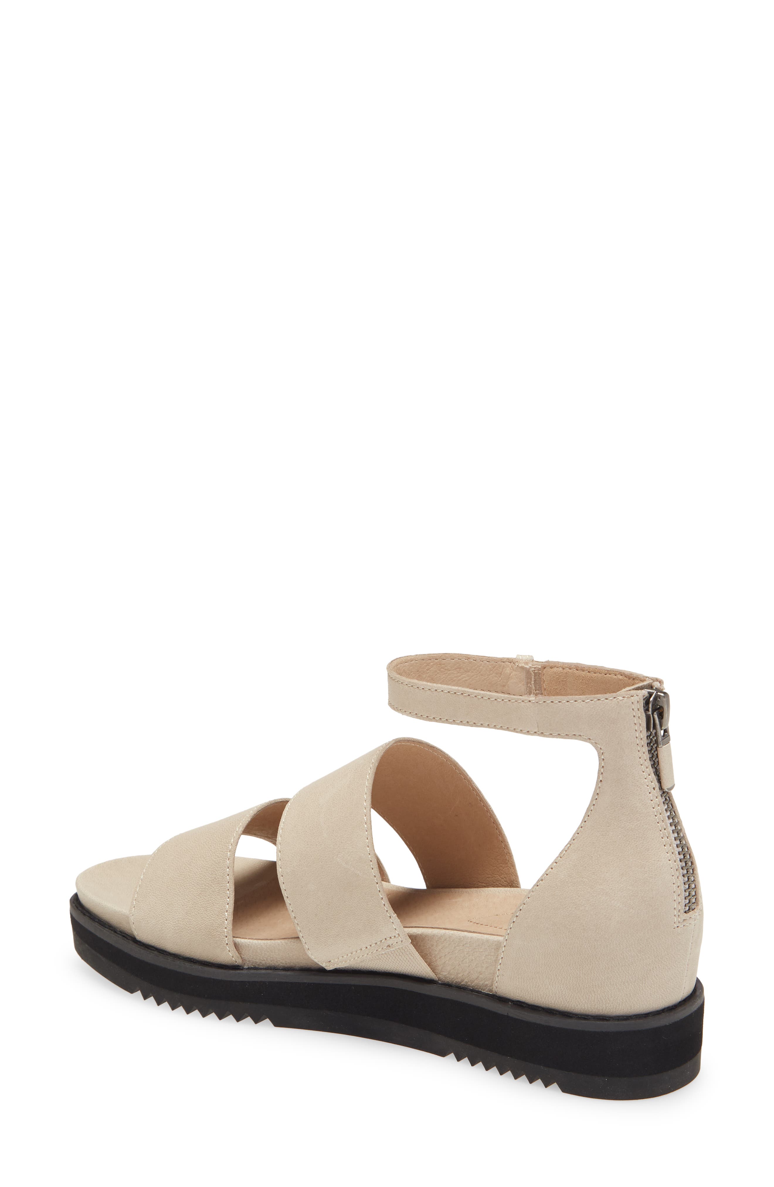 Keno Platform Sandal, Alternate, color, BONE LEATHER