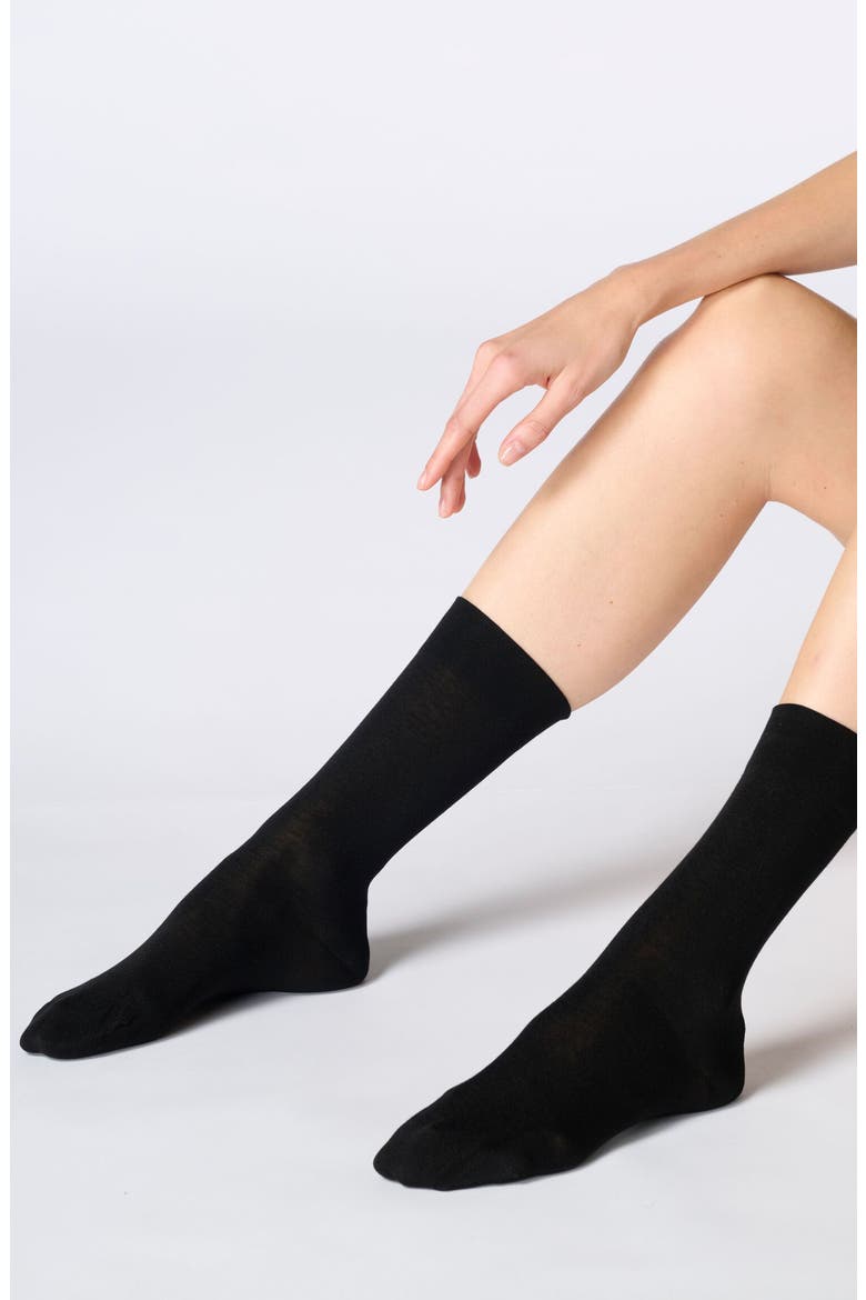 Perfect Comfort Socks, Alternate, color, BLACK