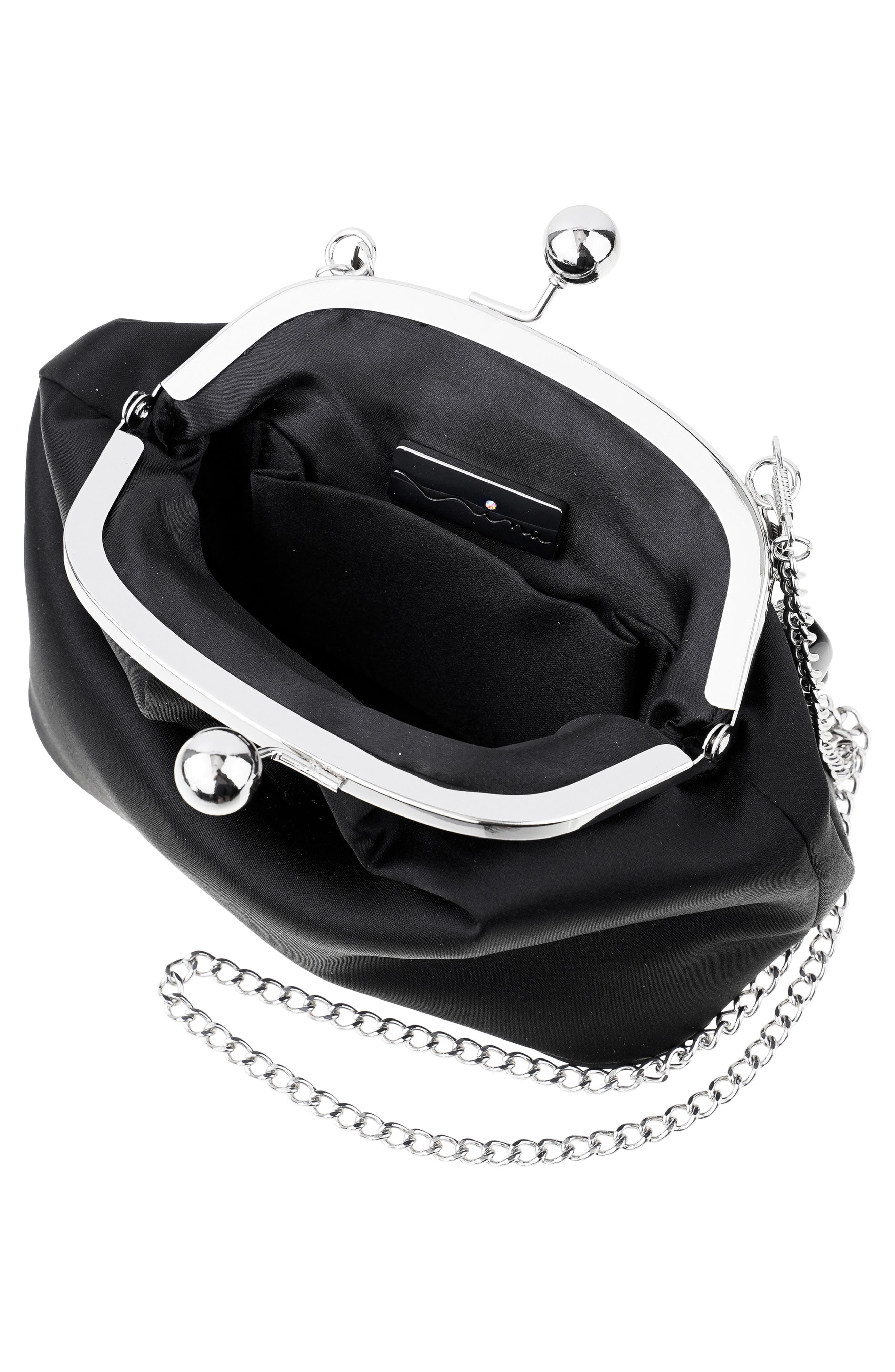 Vespera Clutch, Alternate, color, BLACK