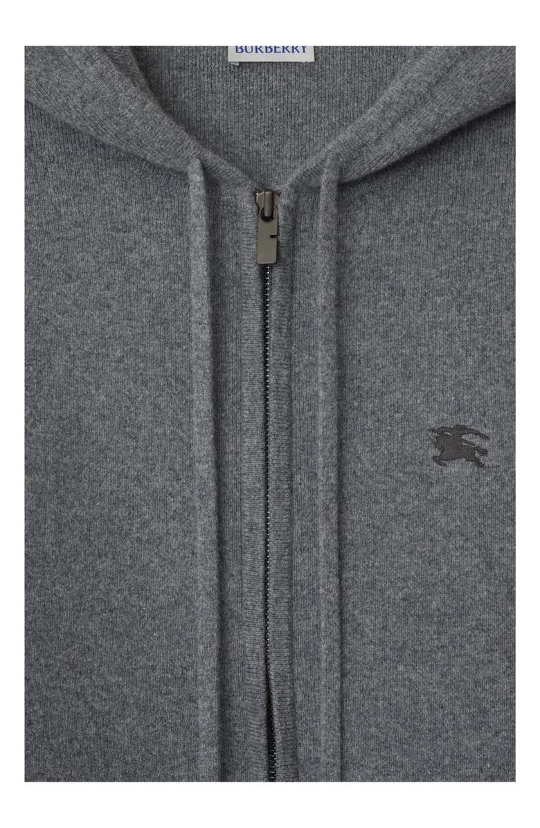 Burberry Cashmere Blend Zip Hoodie, Alternate, color, Grey