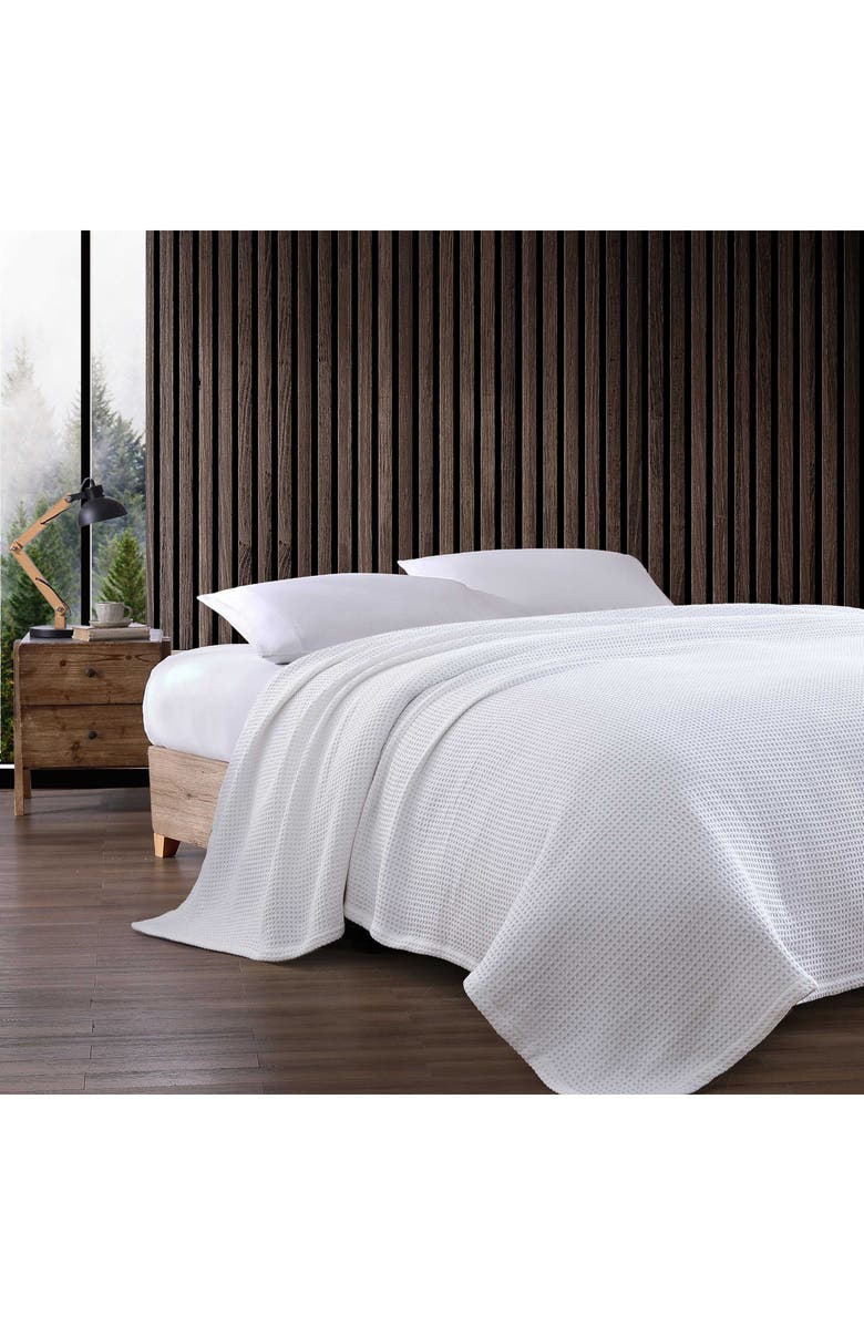 Eddie Bauer Premium Cotton Waffle Throw Blanket, Alternate, color, White