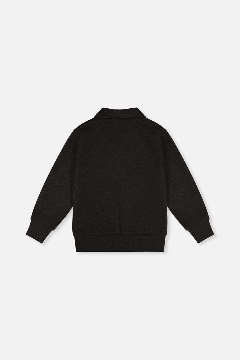 Front Zip Stretch Twill Ribbed Cuff Jacket, Alternate, color, Black
