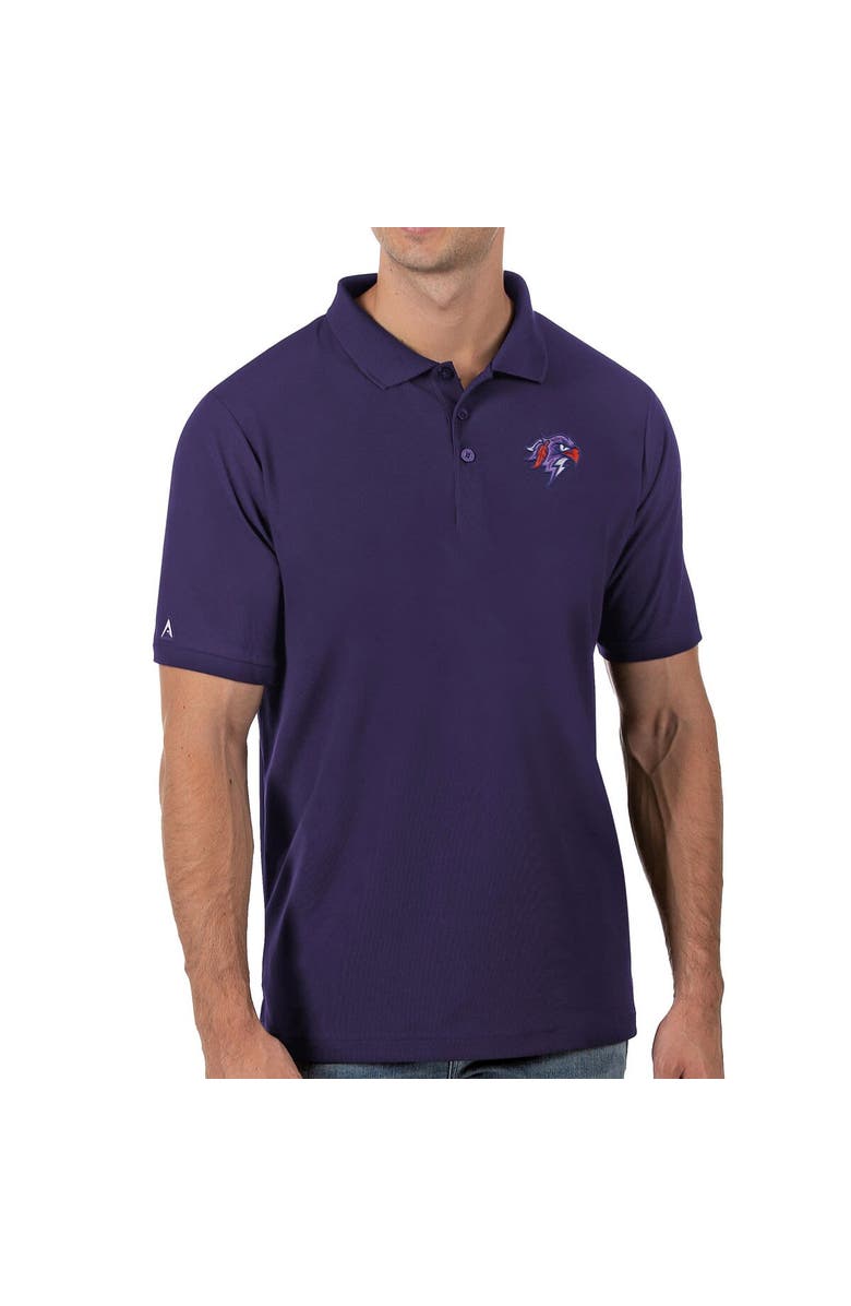 ANTIGUA Men's Antigua Purple Halifax Thunderbirds Legacy Pique Polo, Main, color, Purple