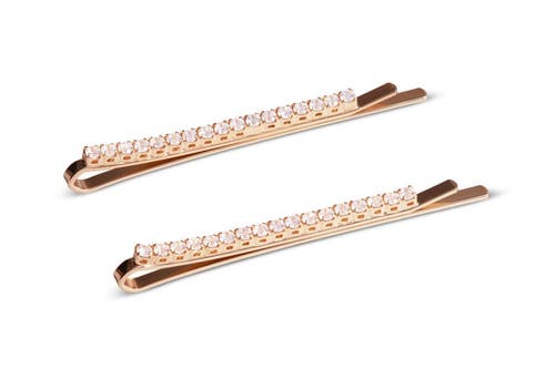 Shop Nume Sparkle Hair Pin Set Of 2- Rose Gold