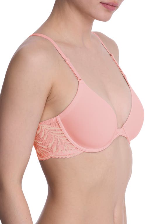Natori Underwire Front Close Contour Bra In Pink