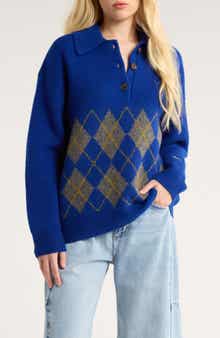 Damson Madder Saskia Wool Rugby Sweater