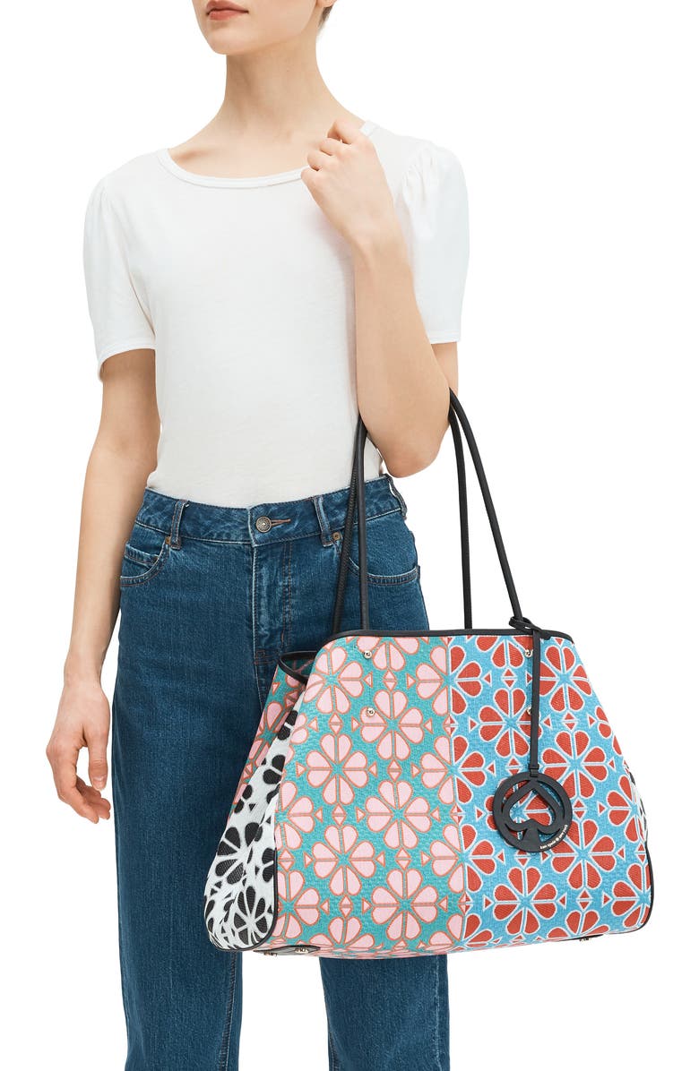 Kate Spade New York large everything spade floral tote, Alternate, color,