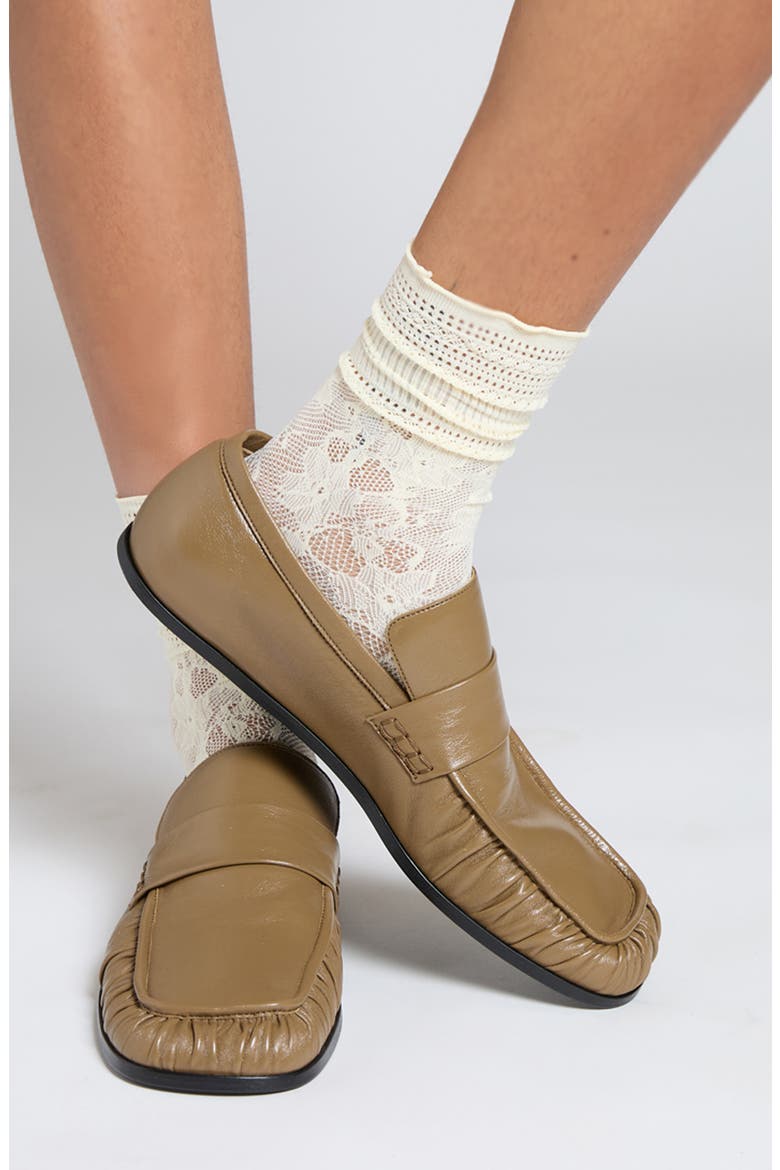 Peony Lace Crew Socks, Alternate, color, OFF-WHITE
