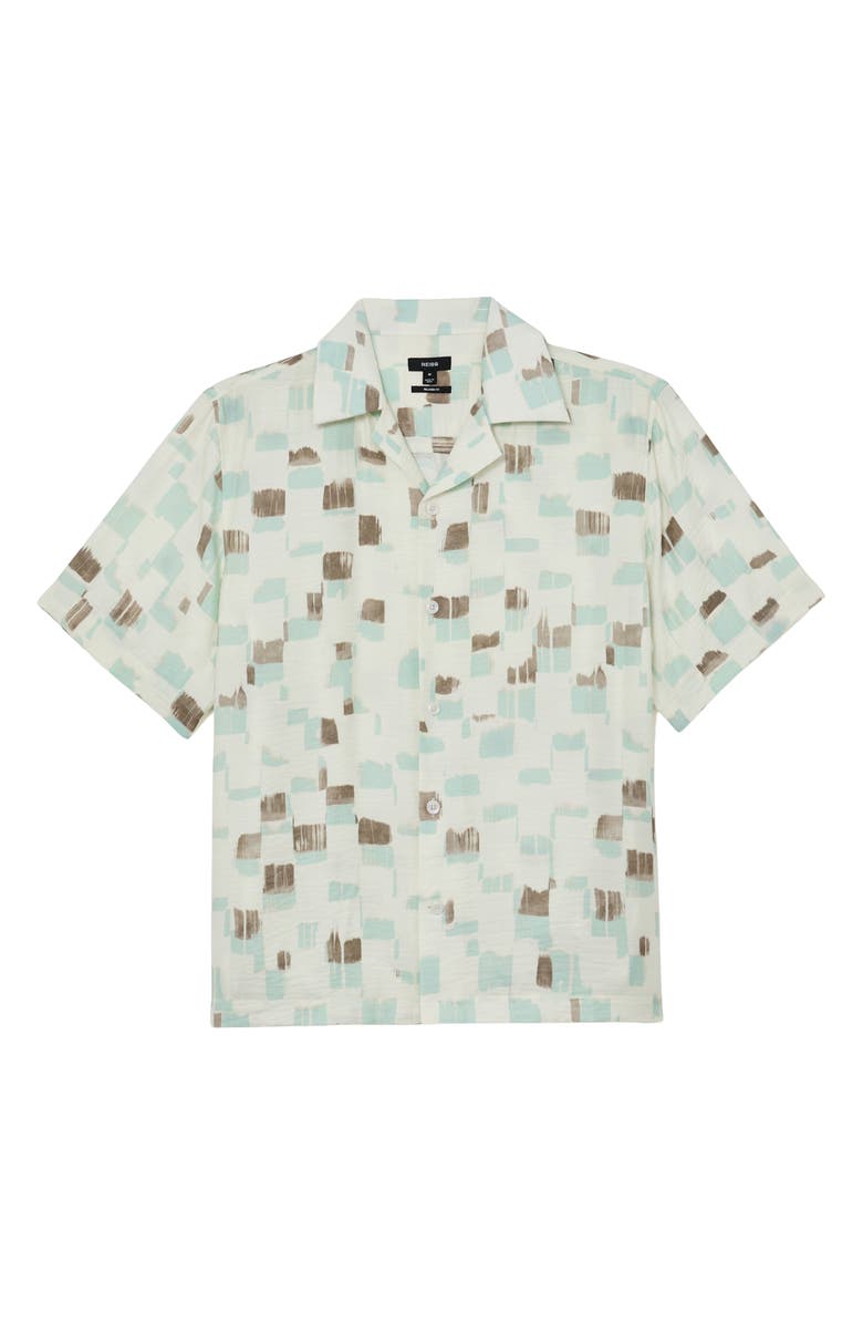 Reiss Vespucci Linen Camp Shirt, Alternate, color, Off White