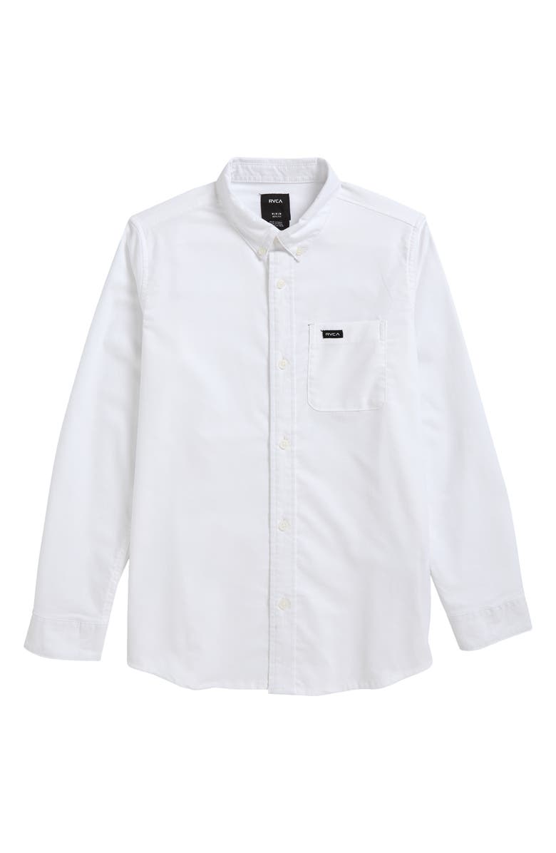 RVCA Kids' That'll Do Stretch Button-Up Shirt, Main, color,