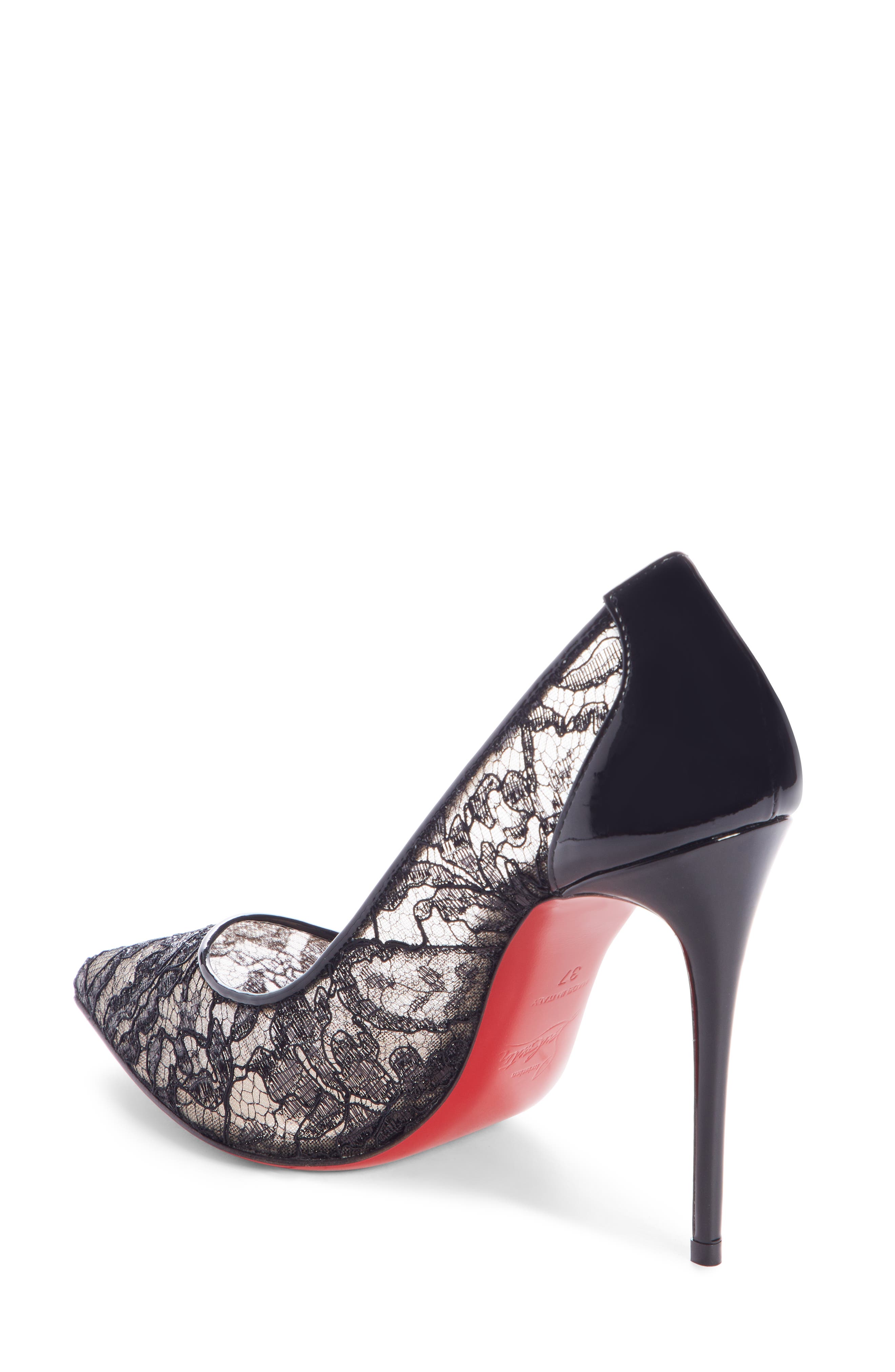 Christian Louboutin Follies Alençon Lace Pump, Alternate, color, 