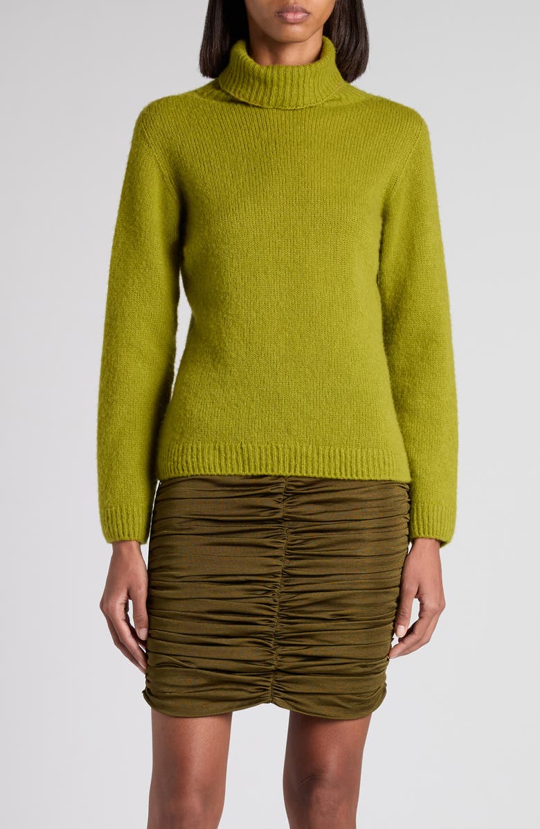 TOM FORD Cashmere & Silk Turtleneck Sweater, Main, color, Fg300 Acid Green