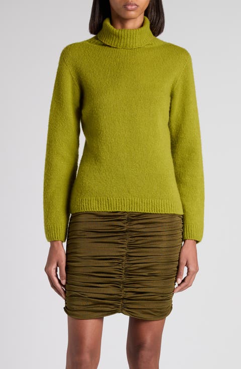 Cashmere & Silk Turtleneck Sweater