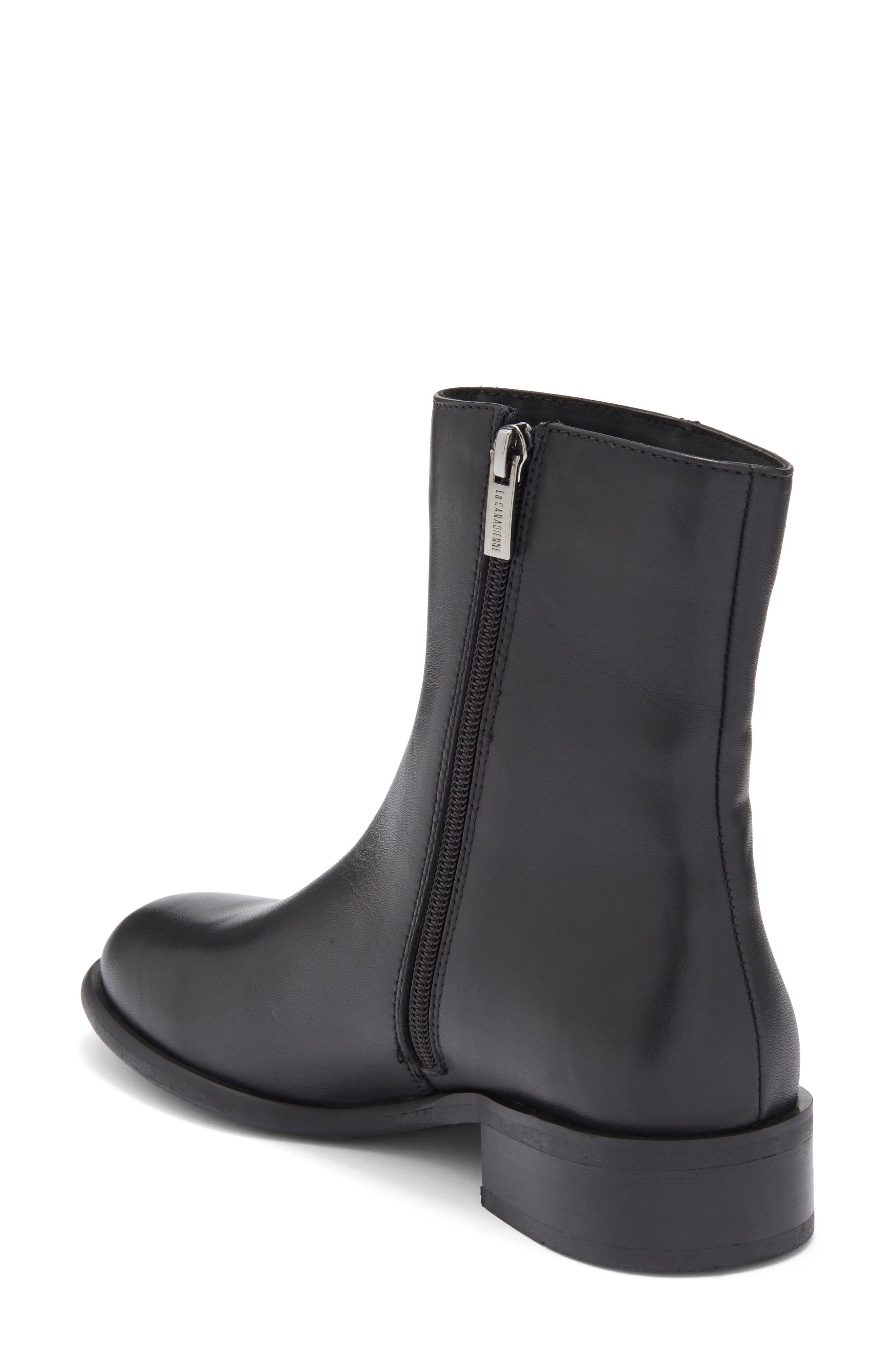 La Canadienne Arya Leather Boot, Alternate, color, Black Leather