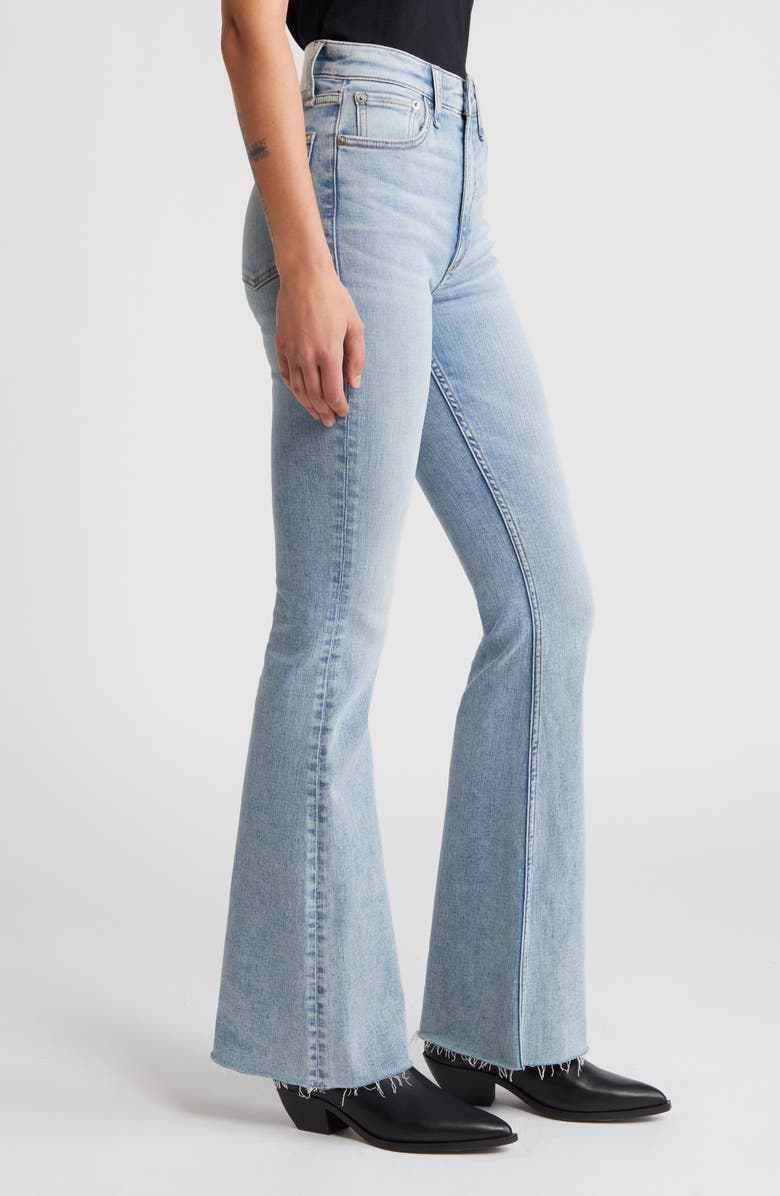 rag & bone Casey Raw Hem High Waist Flare Jeans, Alternate, color, Lola