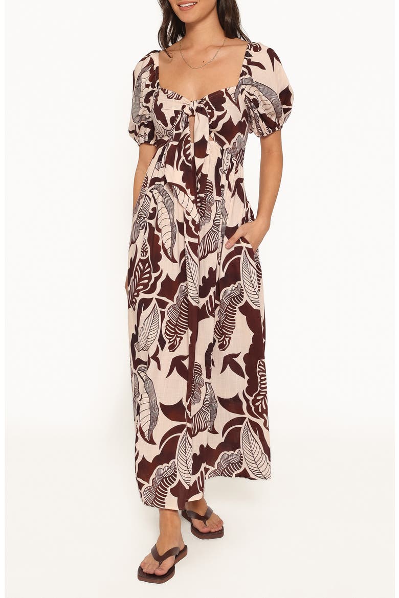 Kepner Maxi Dress, Main, color, BROWN FLORAL