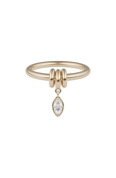 Pia 18k Gold Marquise Diamond Ring