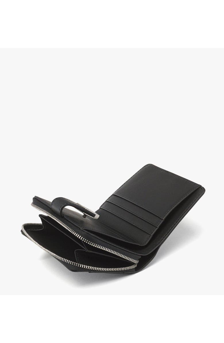 MCM Aren Brass Plate Wallet in Visetos, Alternate, color, Black