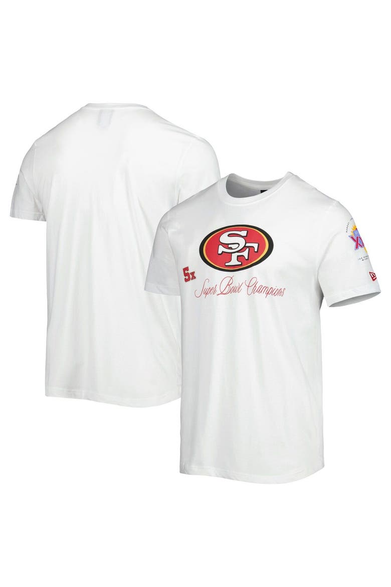 Men's New Era White San Francisco 49ers Historic Champs T-Shirt, Main, color, White