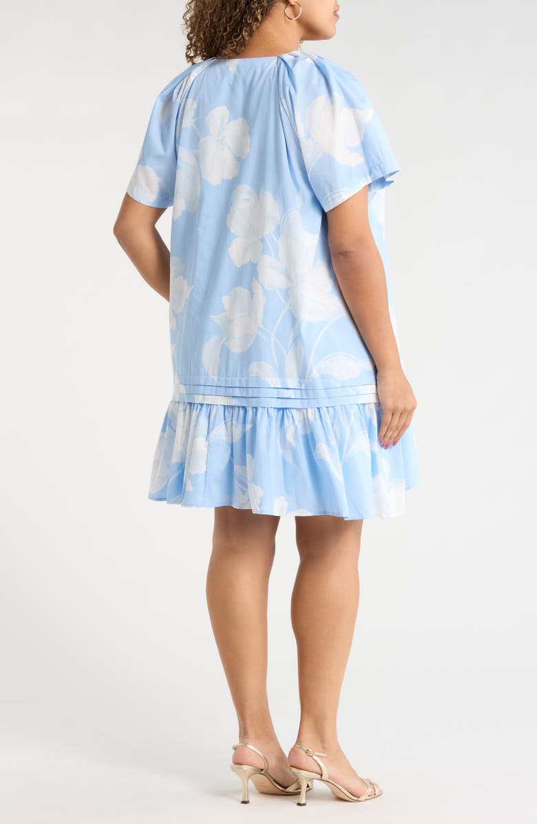 SUGARLIPS Afina Floral Seruma Shift Minidress, Alternate, color, Babyblue-Multi