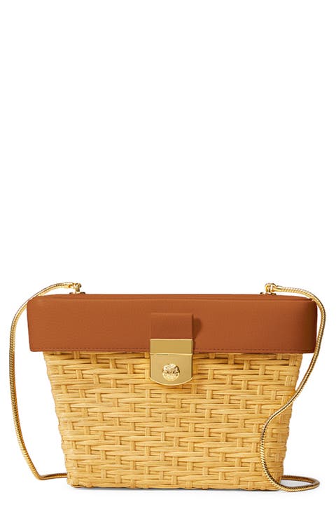 Lock Rattan Box Bag