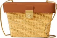 Veronica Beard Lock Rattan Box Bag
