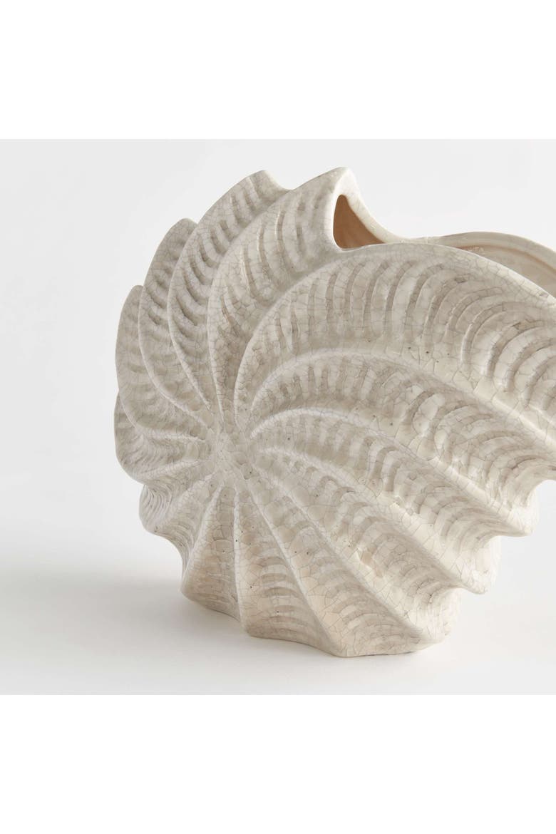 Nautilus Shell Vase, Alternate, color, Off-White