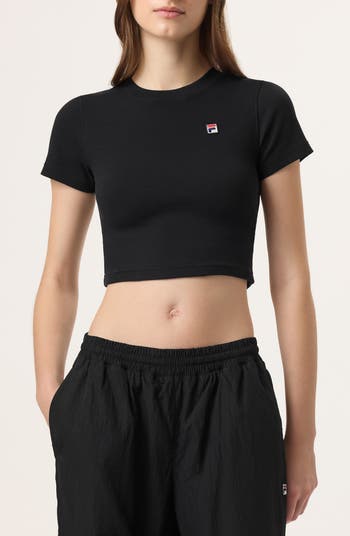 FILA x Hailey Stretch Cotton Rib Baby Tee | Nordstrom