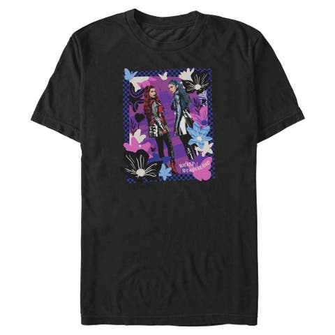 Men's Descendants Wicked Wonderland Floral Chloe and Red Portrait  Graphic T-Shirt