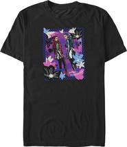 Descendants Men's Descendants Wicked Wonderland Floral Chloe and Red Portrait Graphic T-Shirt