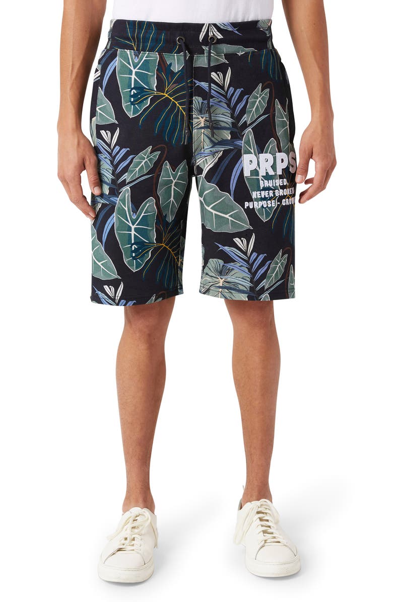 PRPS Tropic Cotton Drawstring Shorts, Main, color,