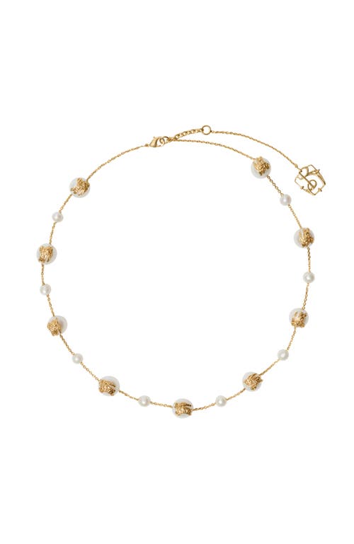 Burberry Spherical Pearl Bracelet In Gold/pearl