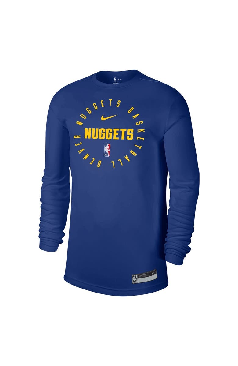 Nike Men's Nike Blue Denver Nuggets 2024/25 Legend On-Court Practice Long Sleeve T-Shirt, Alternate, color, 