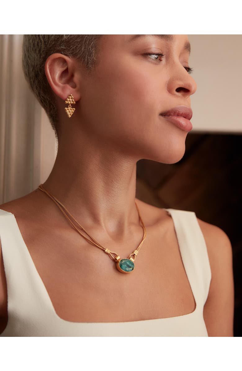 Ottoman Hands Daphne Chain Necklace, Alternate, color, Brass