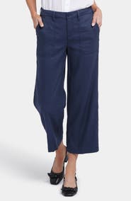 NYDJ Wide Leg Crop Linen Blend Pants