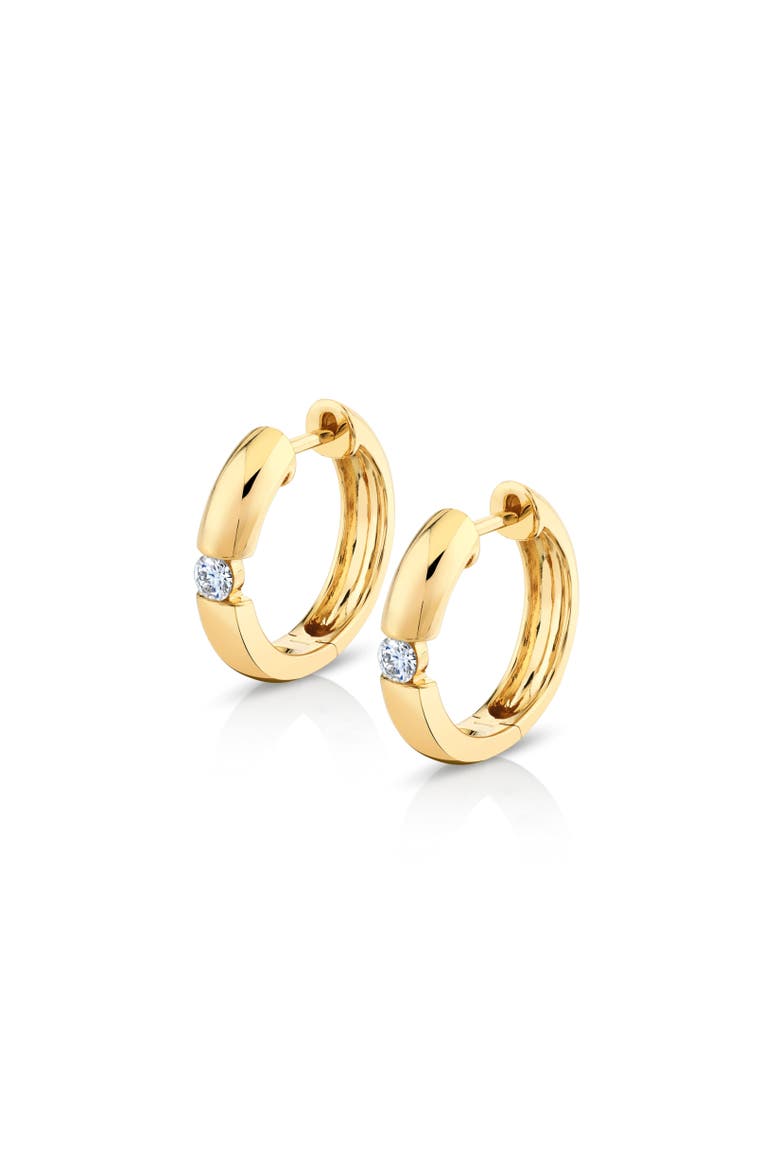 Orb Split Huggie Hoop Earring, Main, color, Yellow Gold