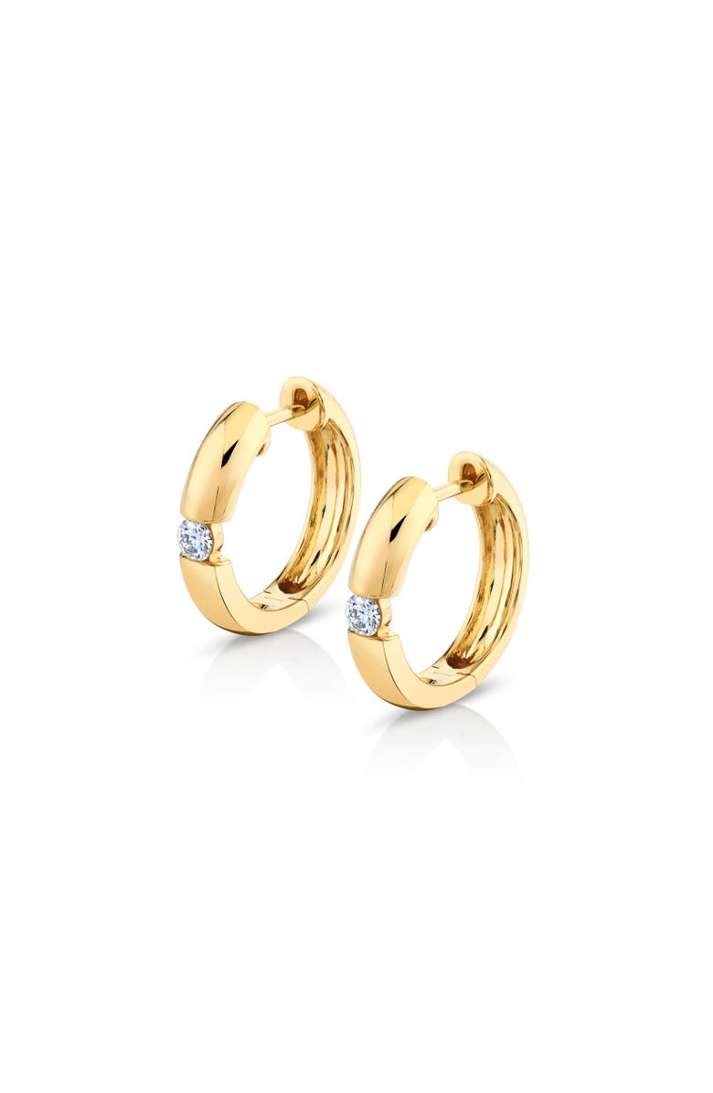 Michael M Orb Split Huggie Hoop Earring, Main, color, Yellow Gold