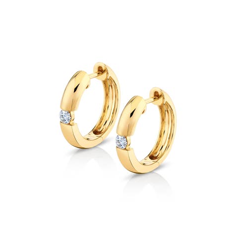 Orb Split Huggie Hoop Earring