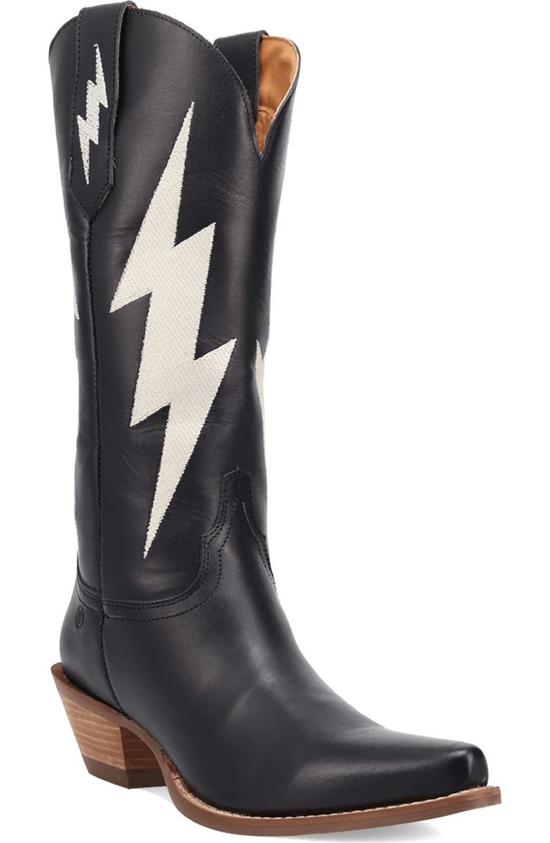 Dingo Thunderbolt Western Boot, Main, color, Black