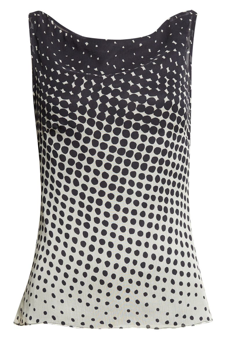 Halftone Wiggle Dot Cowl Back Shell, Alternate, color, BLACK MULTI