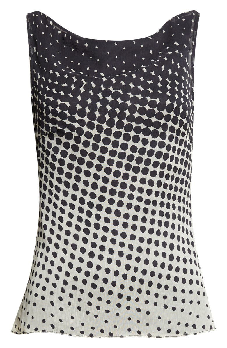 Christopher John Rogers Halftone Wiggle Dot Cowl Back Shell, Alternate, color, Black Multi