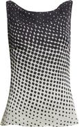 Christopher John Rogers Halftone Wiggle Dot Cowl Back Shell